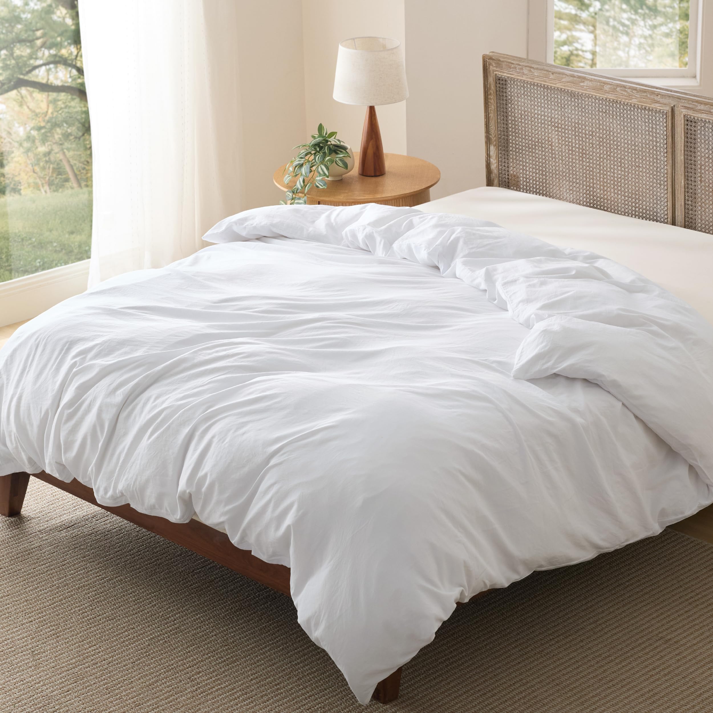 00 - White (No Comforter) Queen (Only Duvet Cover)-01
